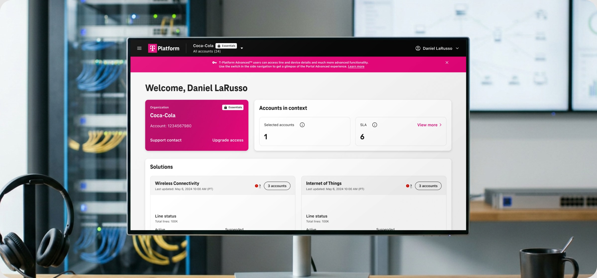One workspace for 36 telecom services — project visual